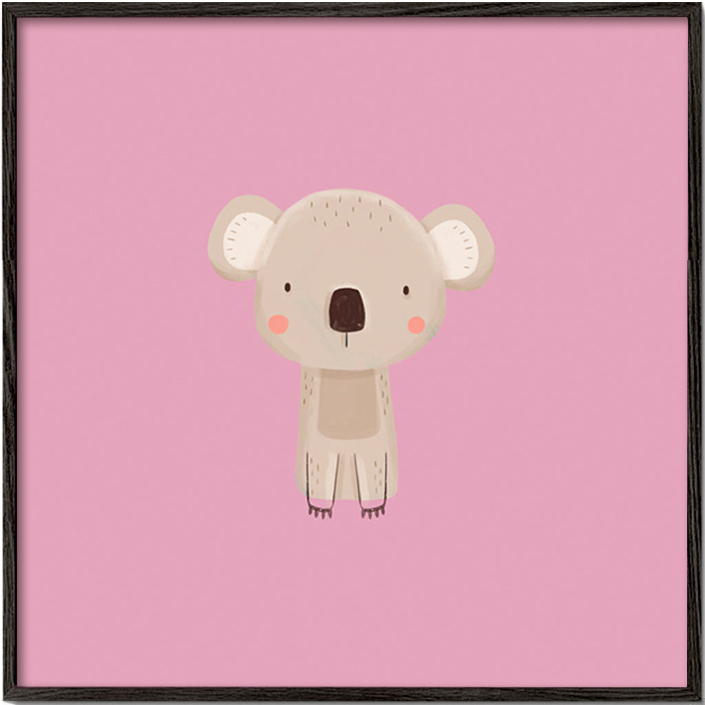 Stampa per bambini: koala rosa minimal