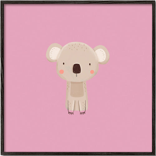 Stampa per bambini: koala rosa minimal