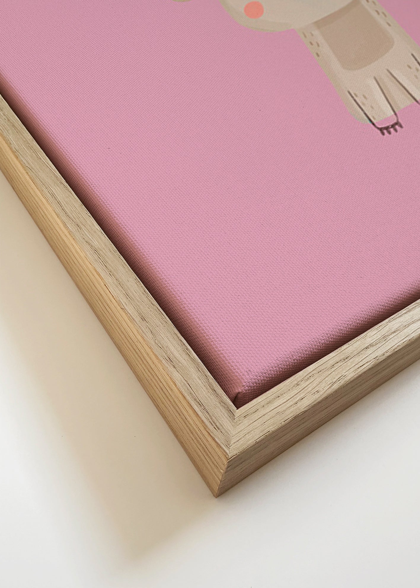Stampa per bambini: koala rosa minimal