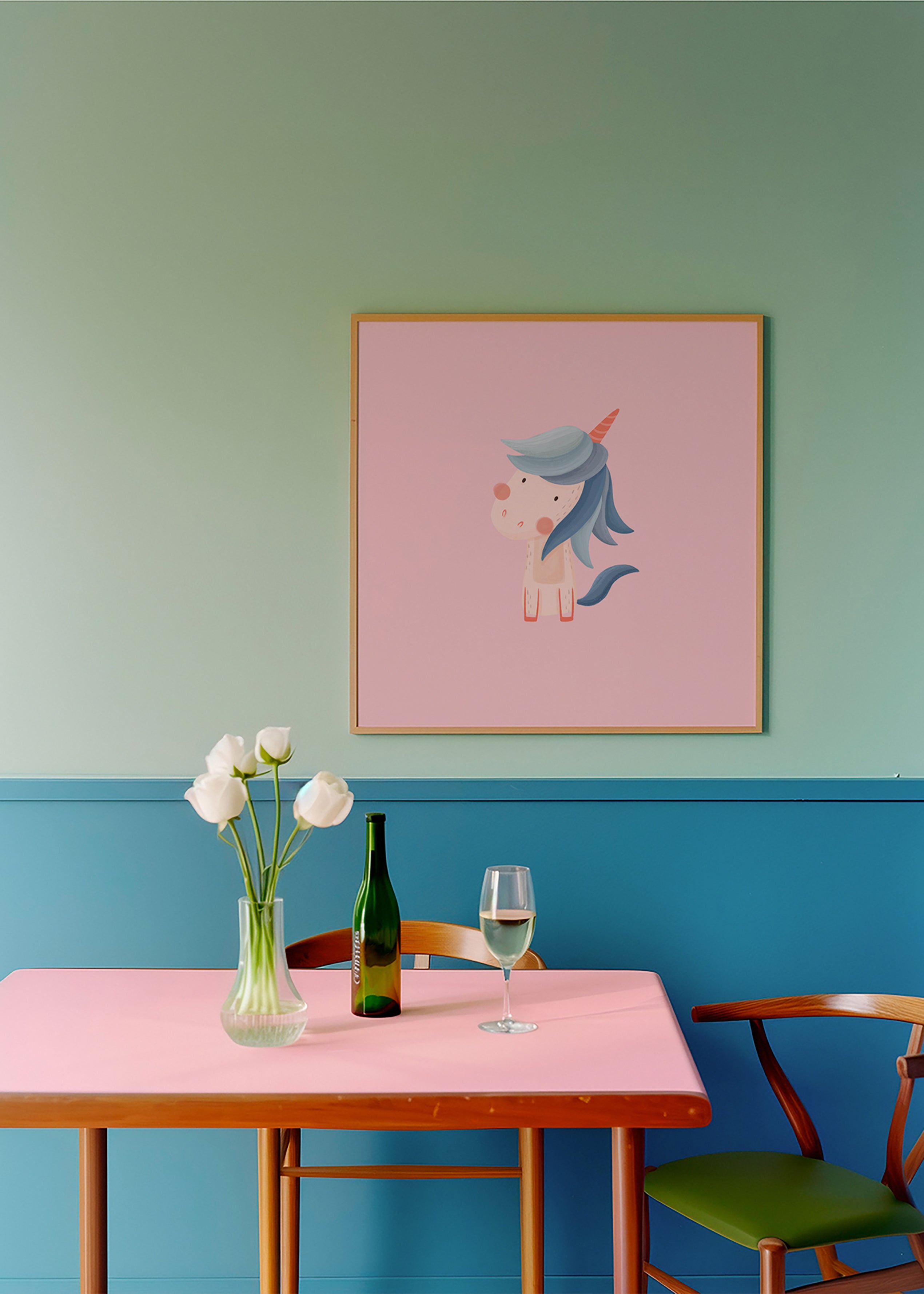 Stampa per bambini: unicorno dolce
