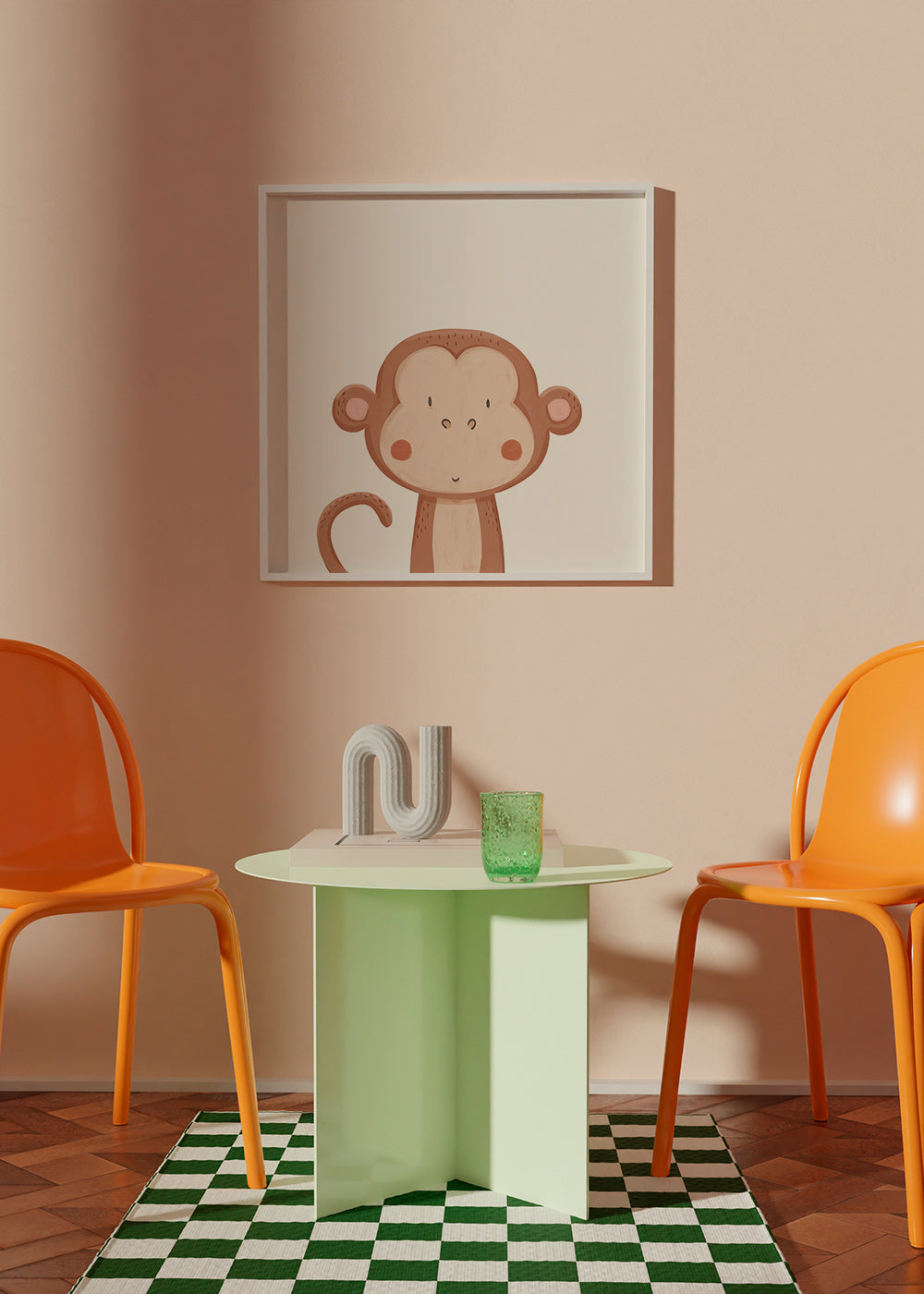 Stampa per bambini scimmia sorridente