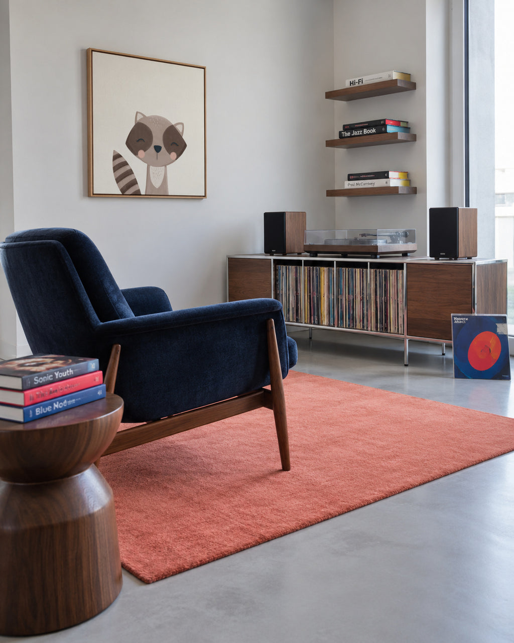 Sweet mapache - Framed canvas in an interior