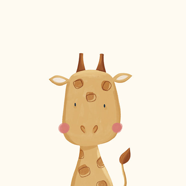 Lámina per bambini: giraffa dolce