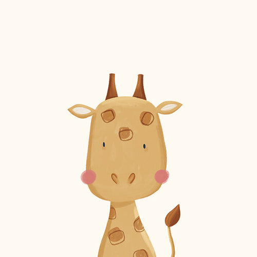 Lámina per bambini: giraffa dolce