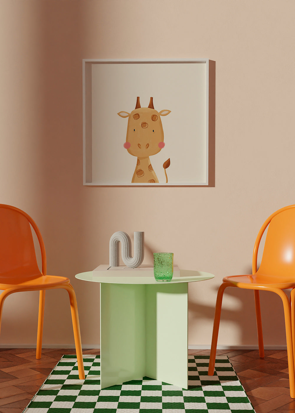 Lámina per bambini: giraffa dolce