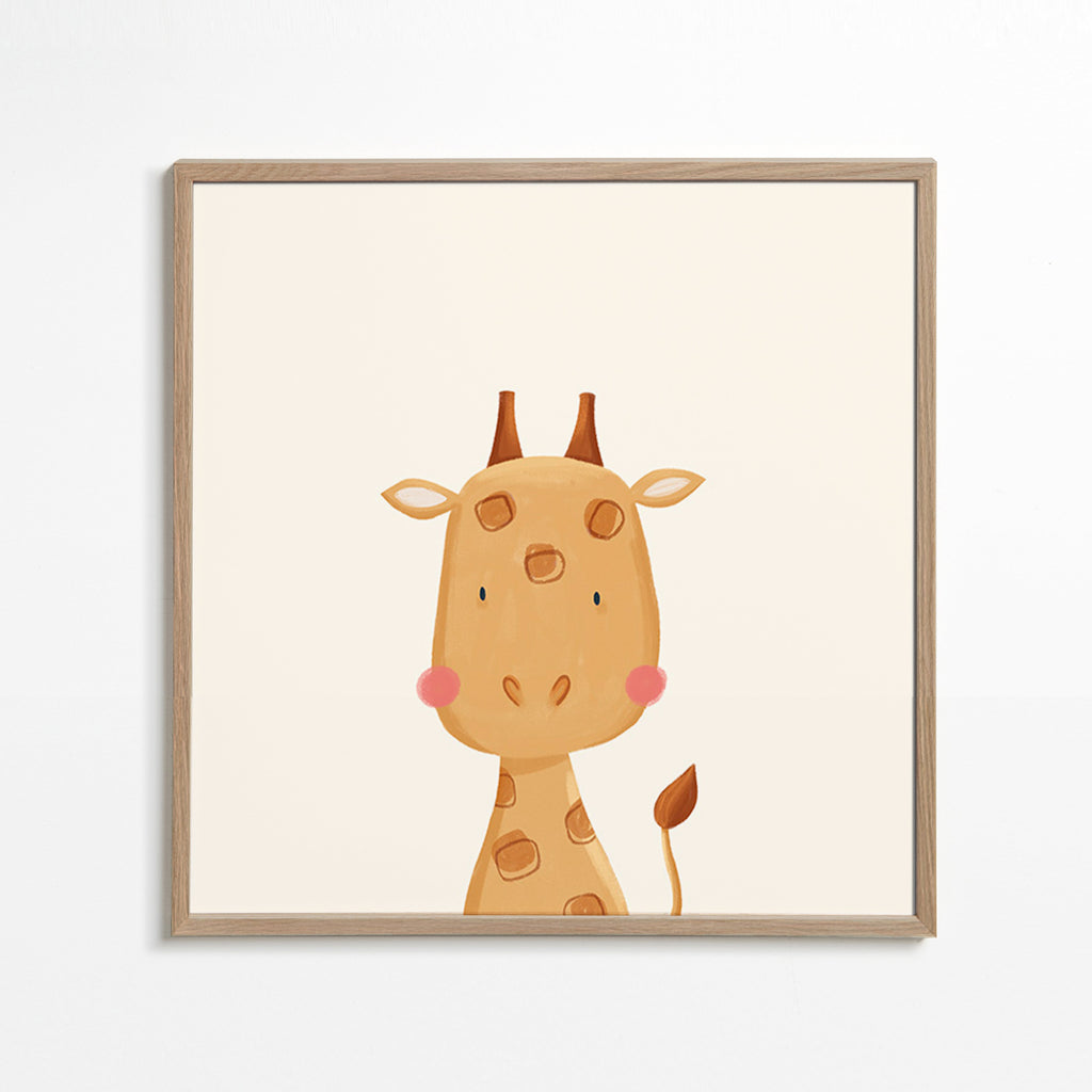 Lámina per bambini: giraffa dolce