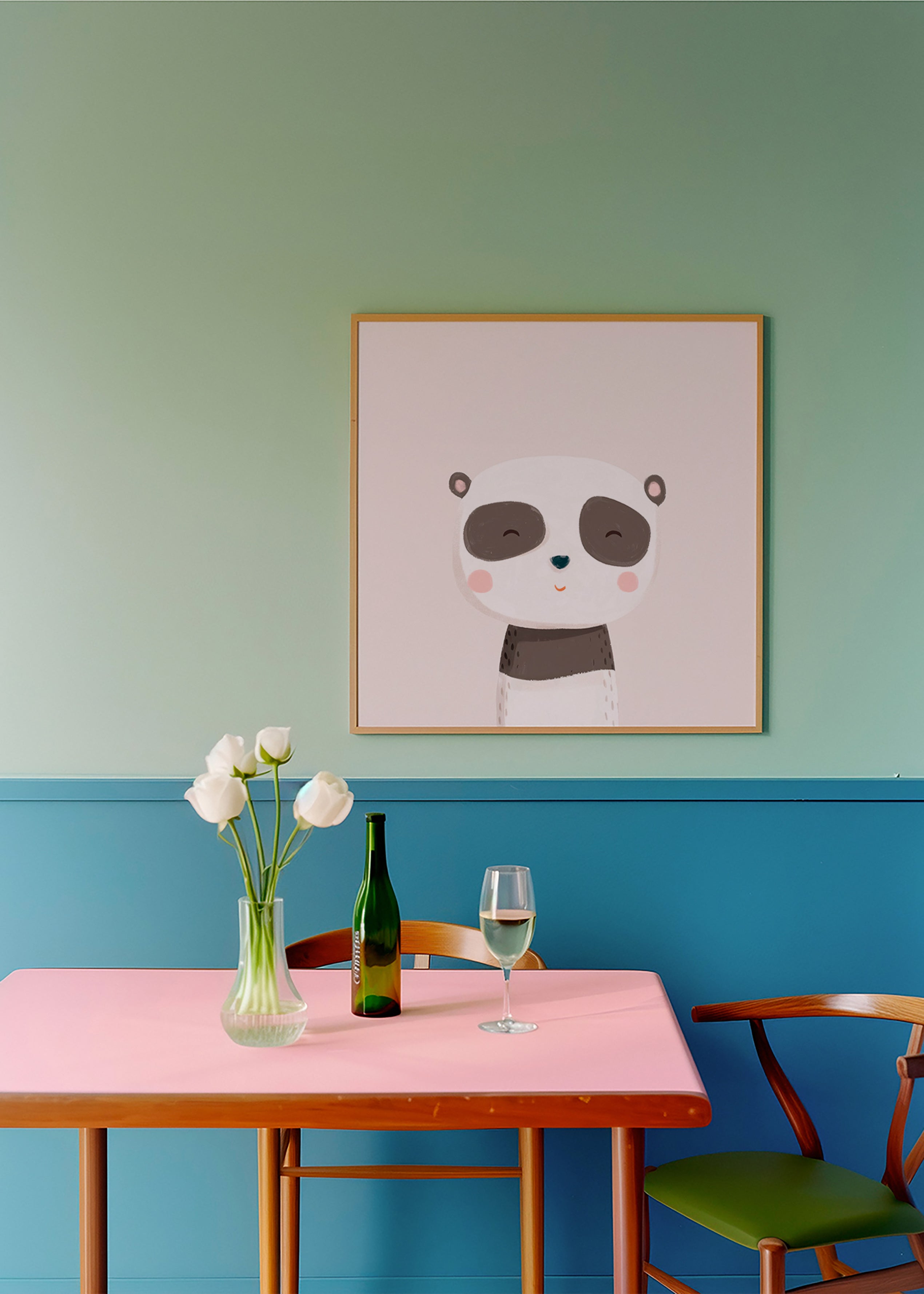 Stampa per bambini panda dolce illustrazione
