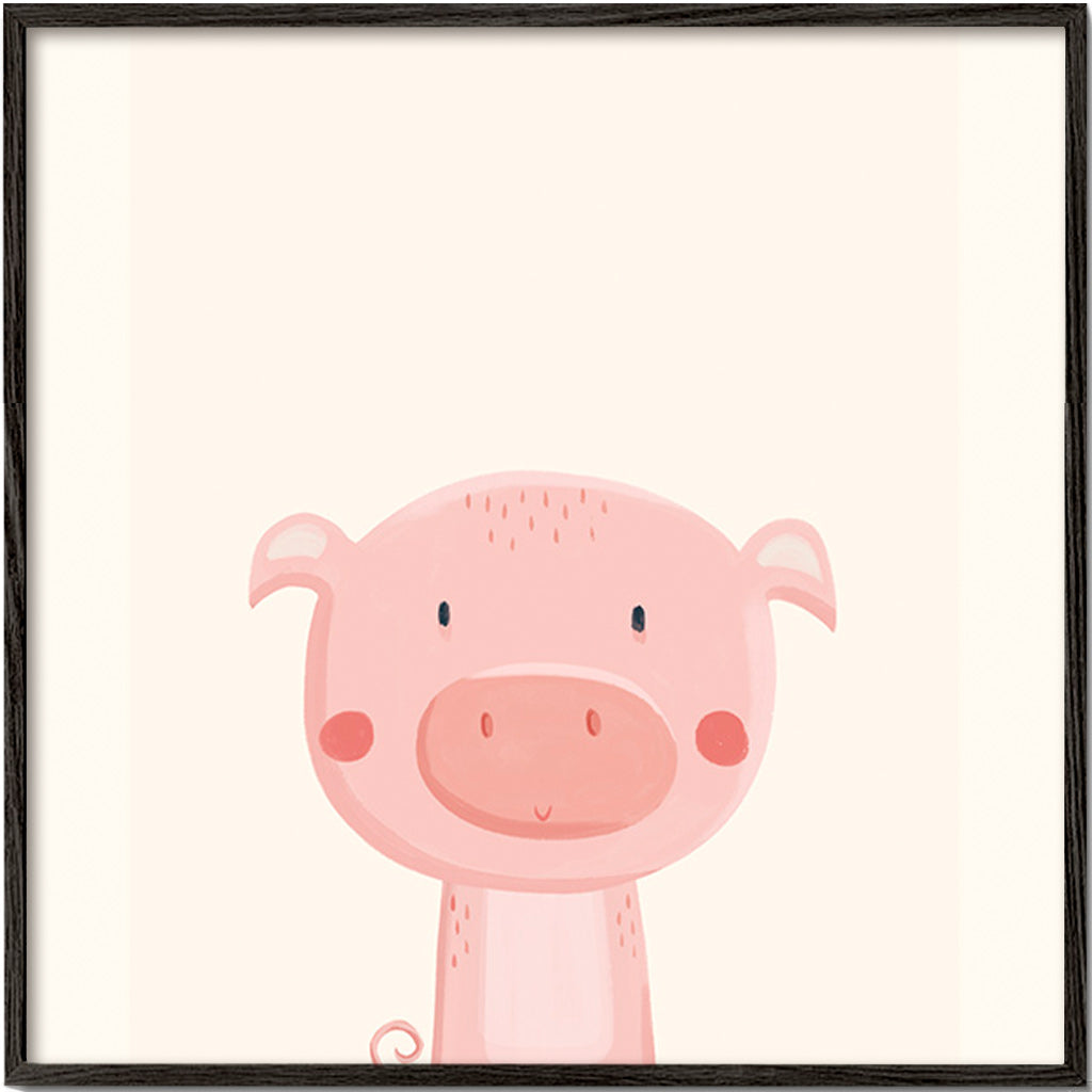 Stampa per bambini con maialino rosa