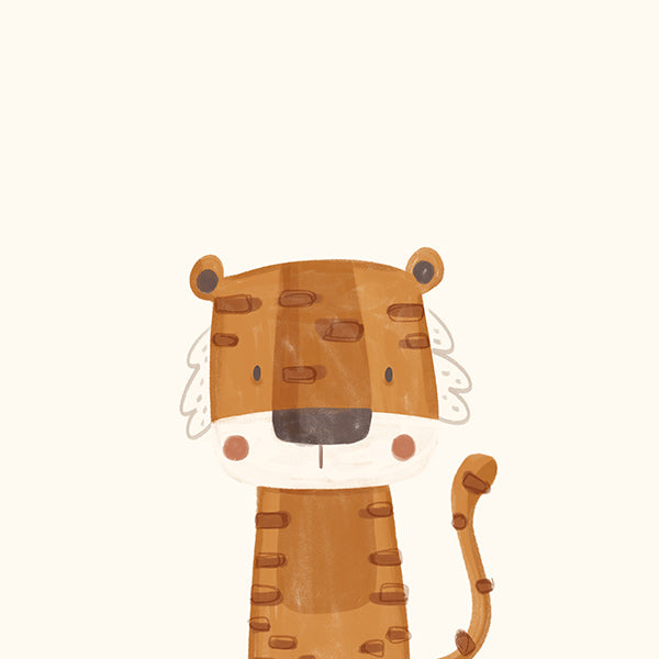 Stampa per bambini: tigre sorridente