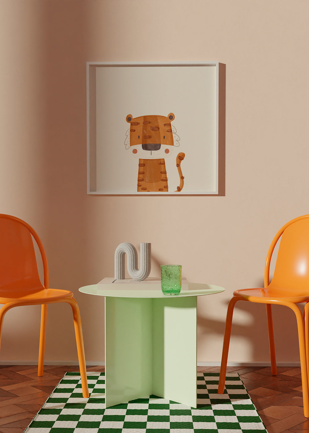 Stampa per bambini: tigre sorridente