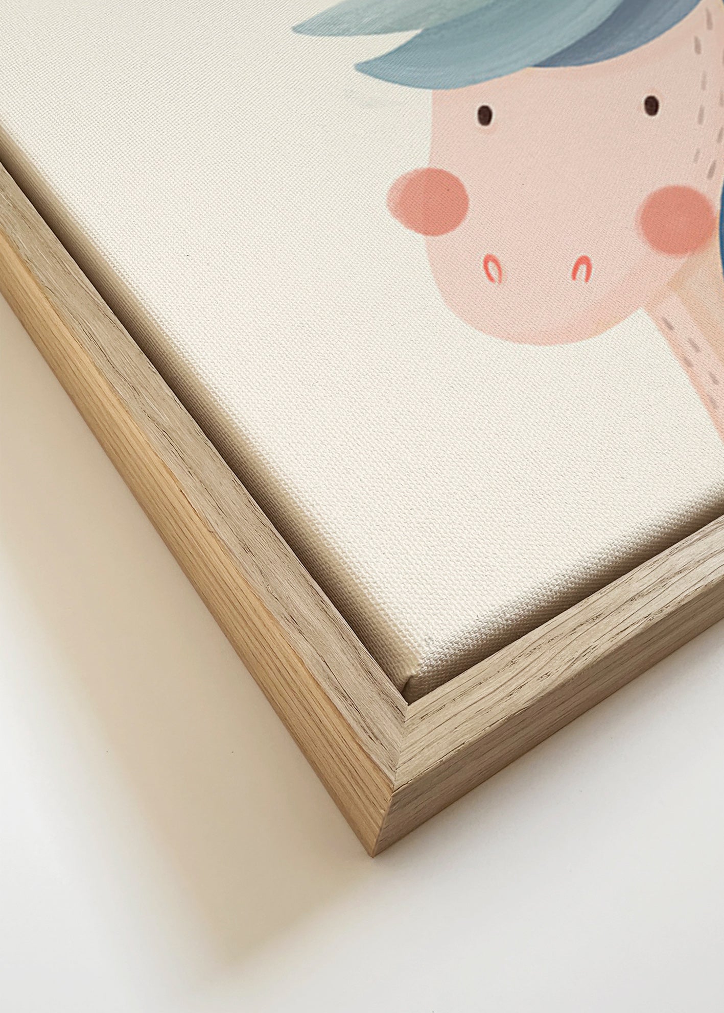 Stampa per bambini unicorno blu carino