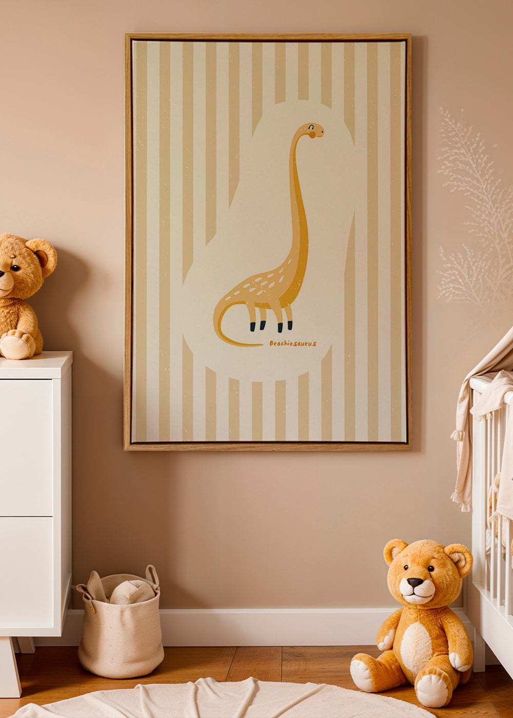 Stampa per bambini Brachiosaurus giallo