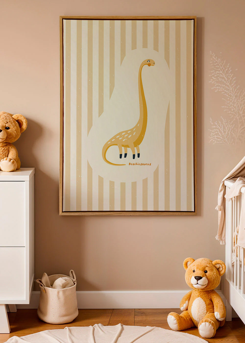 Stampa per bambini Brachiosaurus giallo