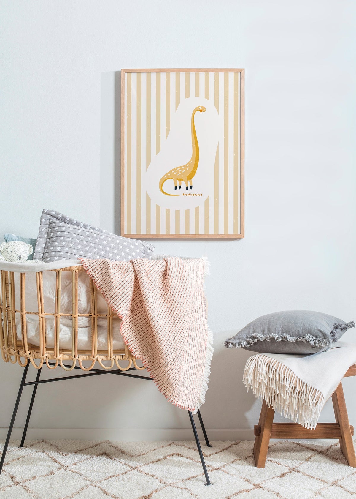 Stampa per bambini Brachiosaurus giallo
