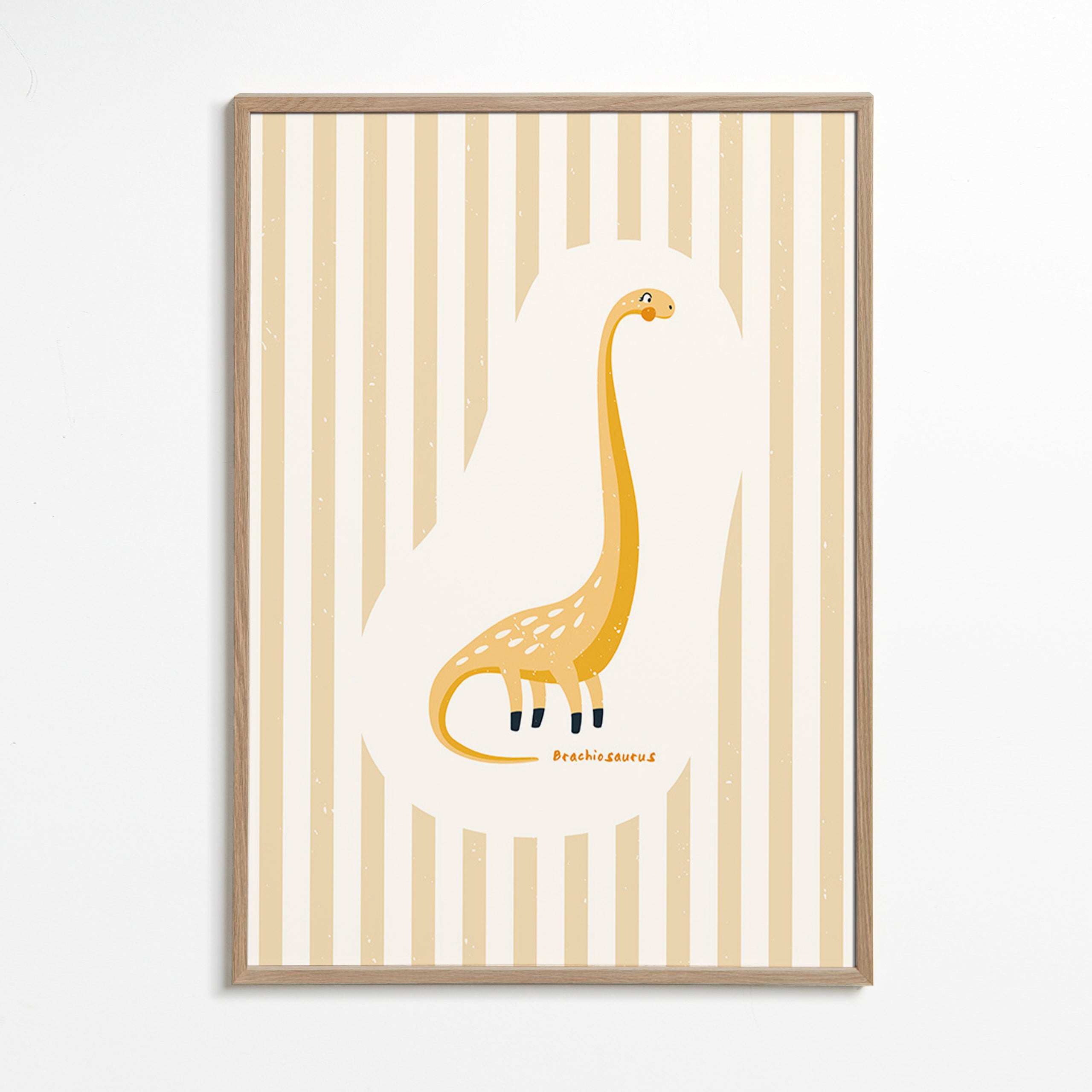 Stampa per bambini Brachiosaurus giallo
