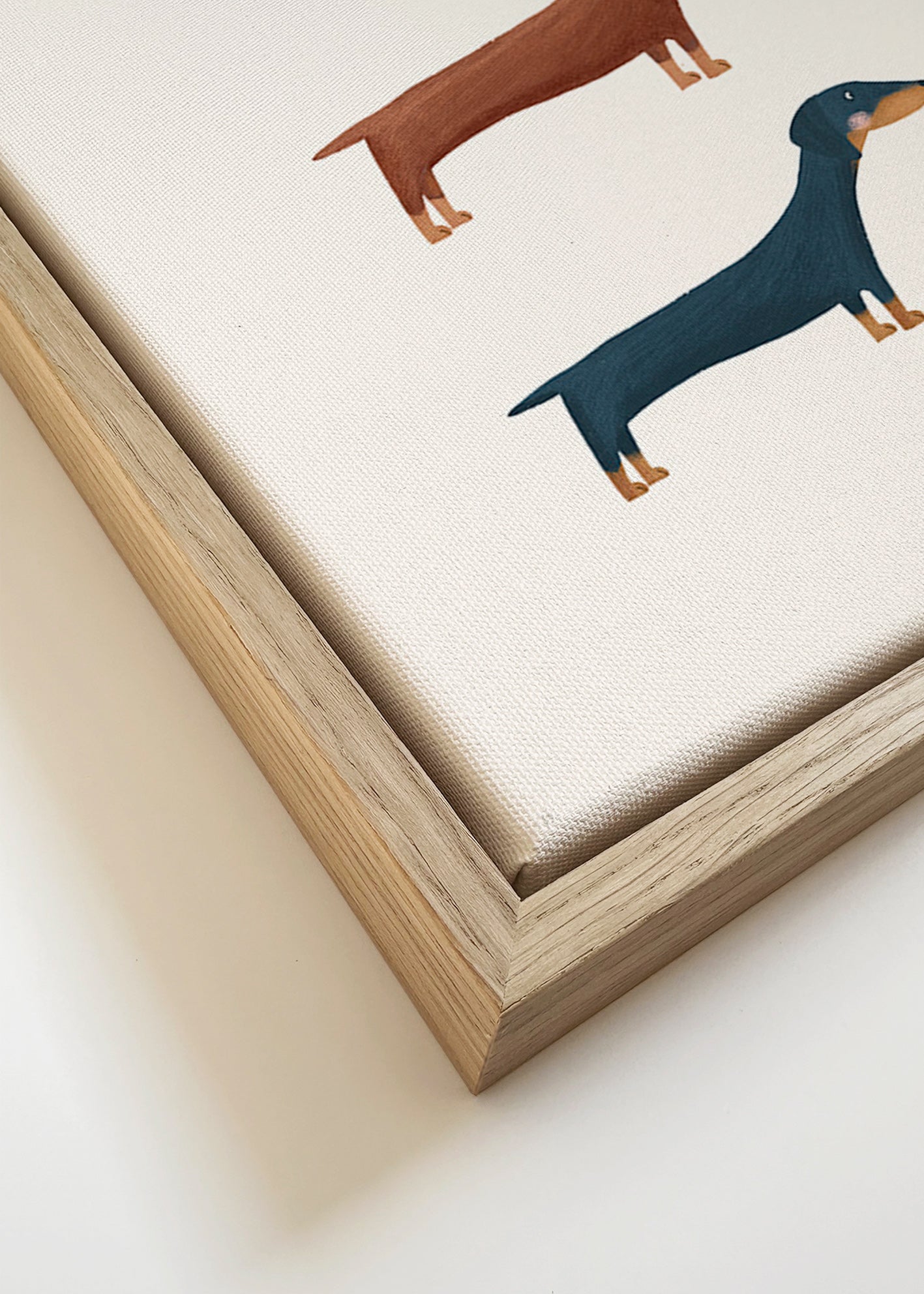 Quadro di bassotti minimalista