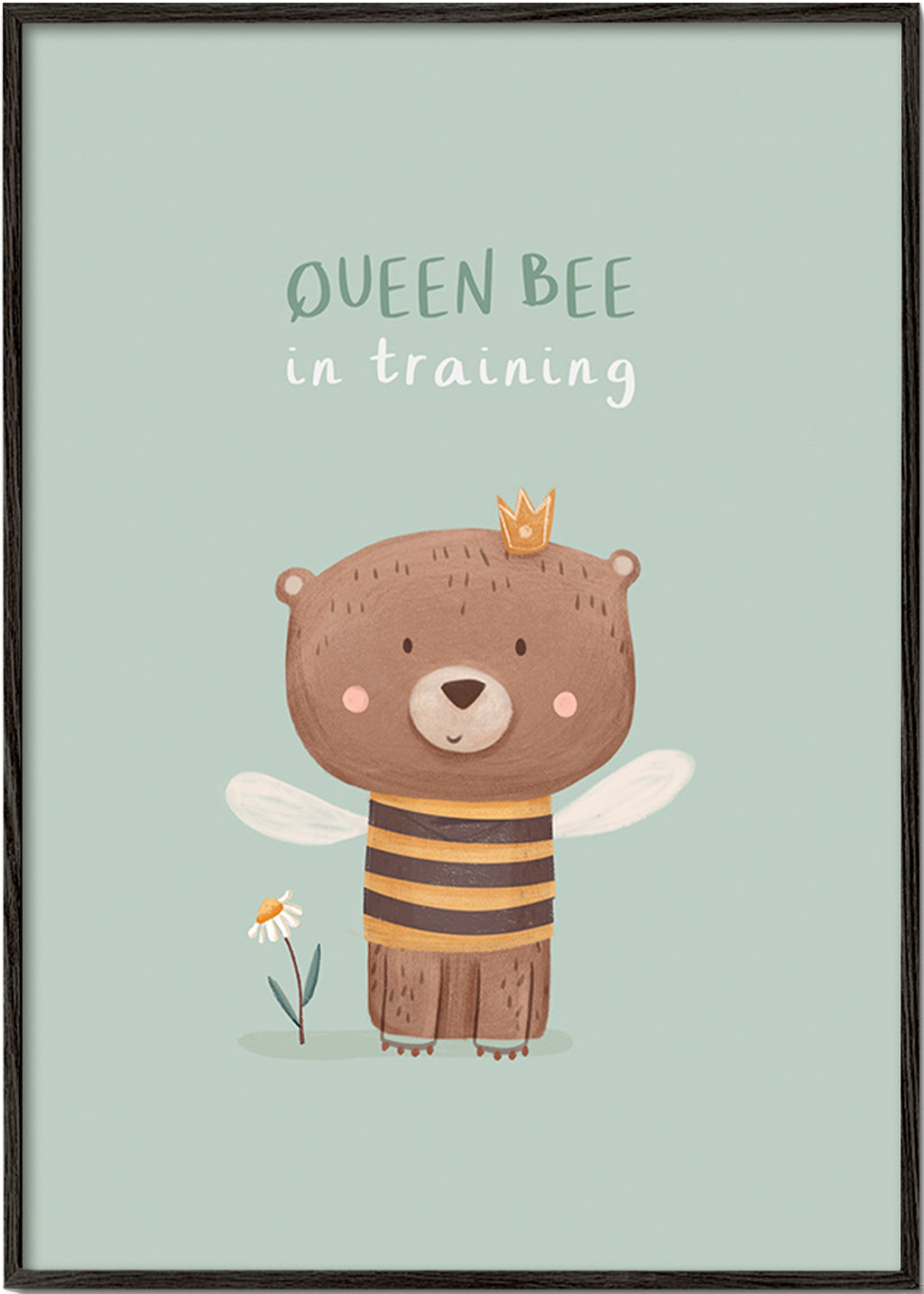 Stampa per bambini Orso 'Queen Bee' con corona