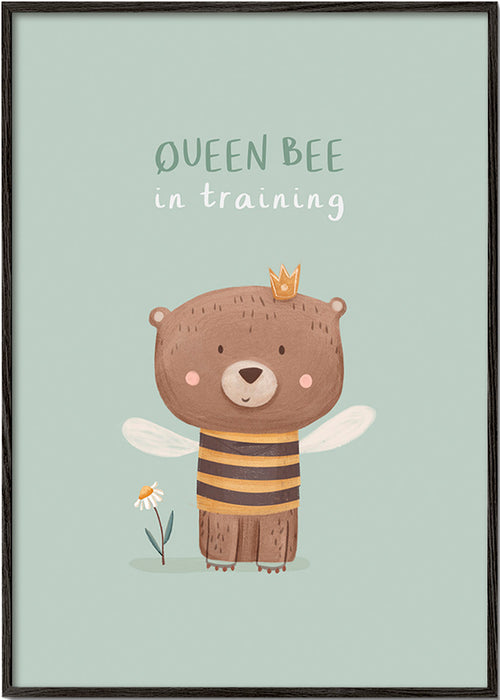 Stampa per bambini Orso 'Queen Bee' con corona