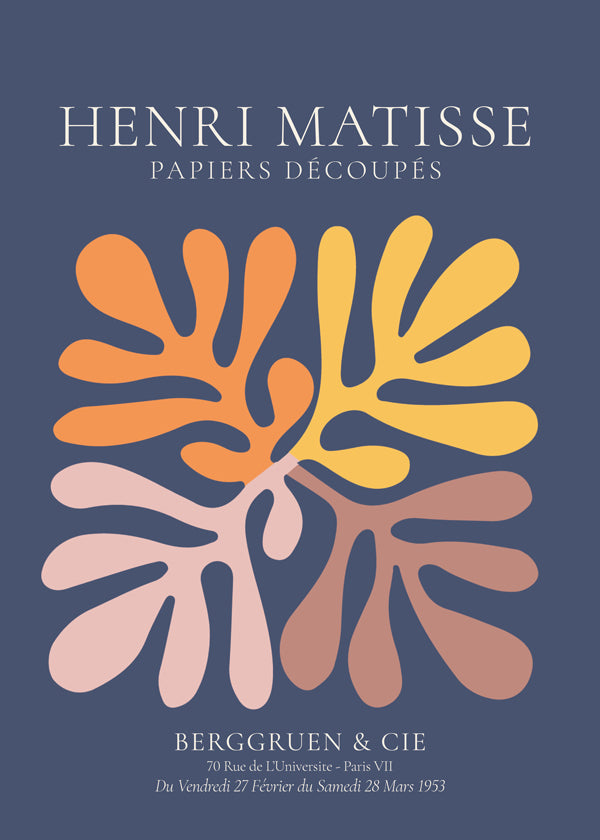 Henri Matisse NAVY papiers découpés I