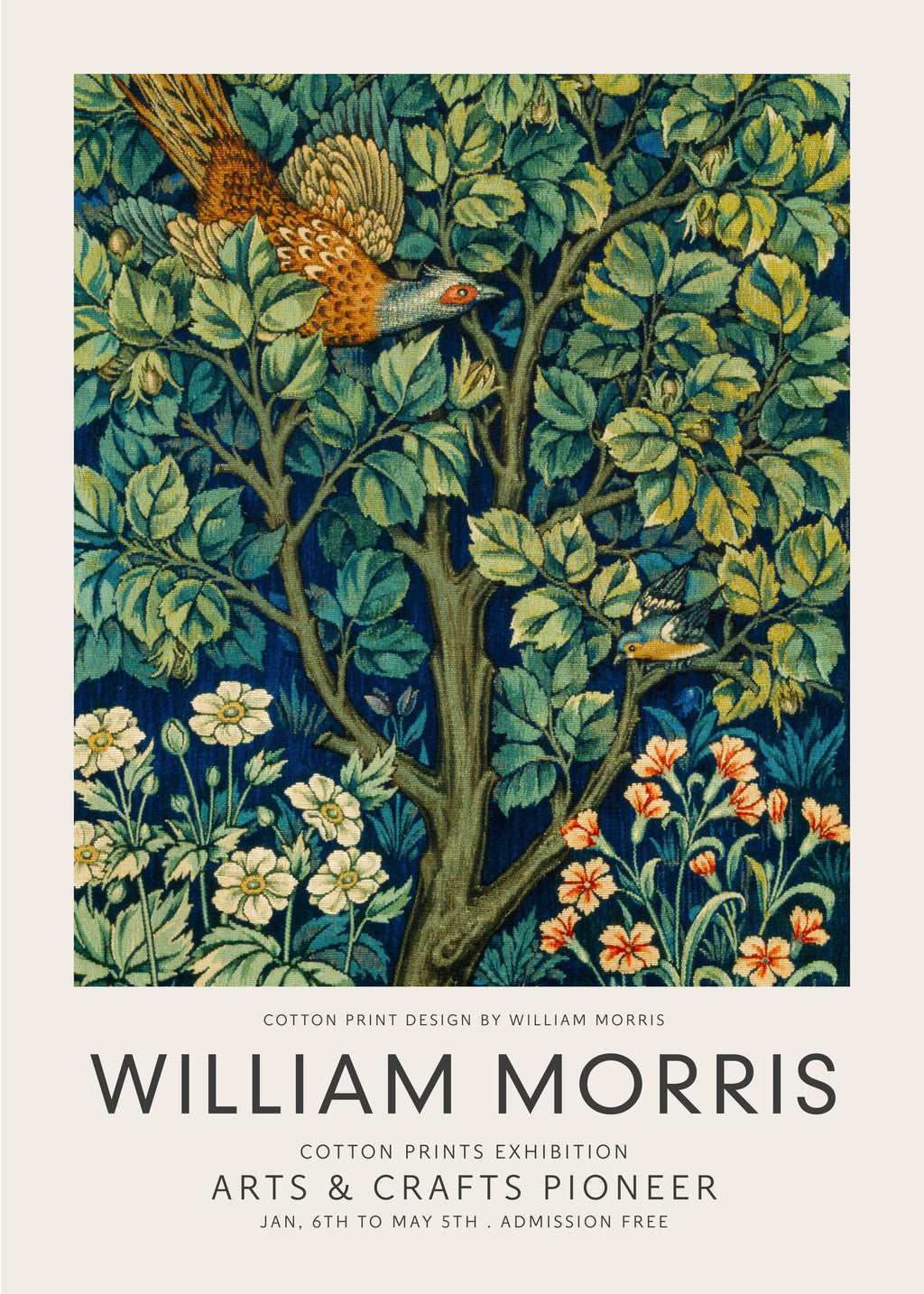 William Morris Cock Pheasant - Unframed art print