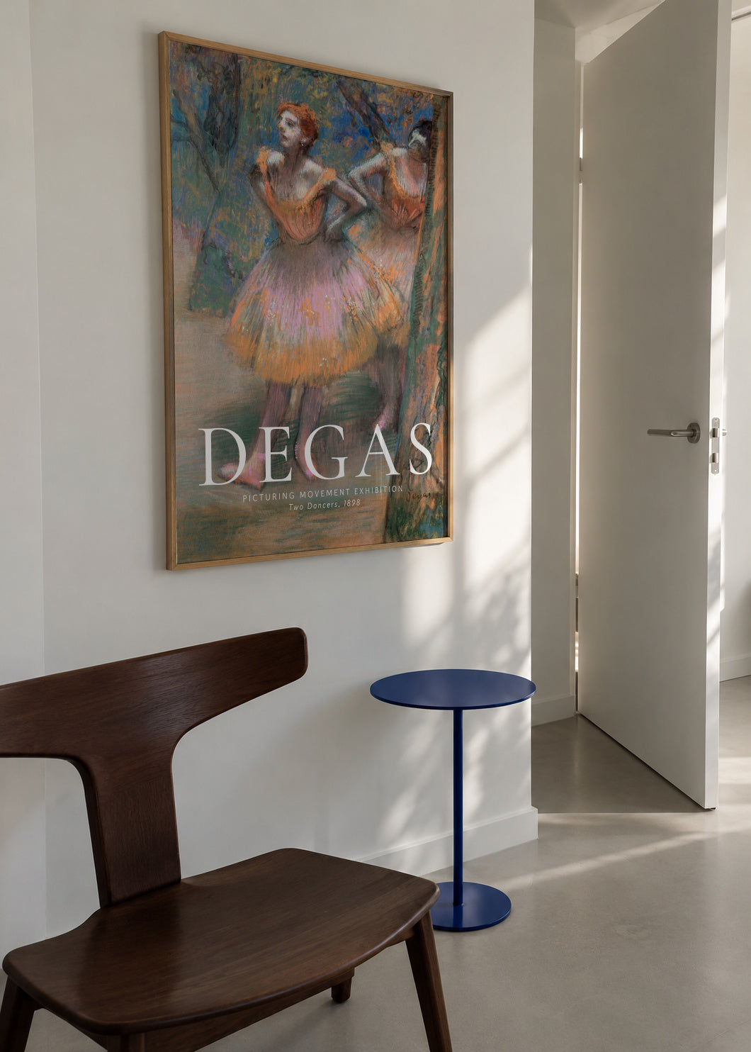 Edgar Degas Two Dancers - Framed poster in an interior