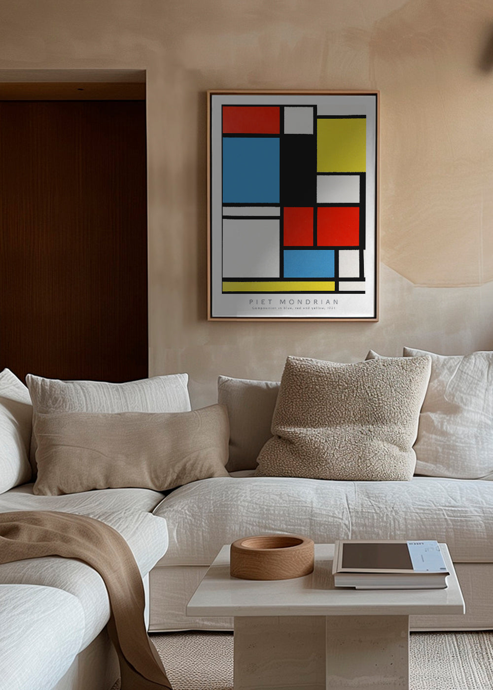 Piet Mondrian Dune Composition in blue, red and yellow, 1921