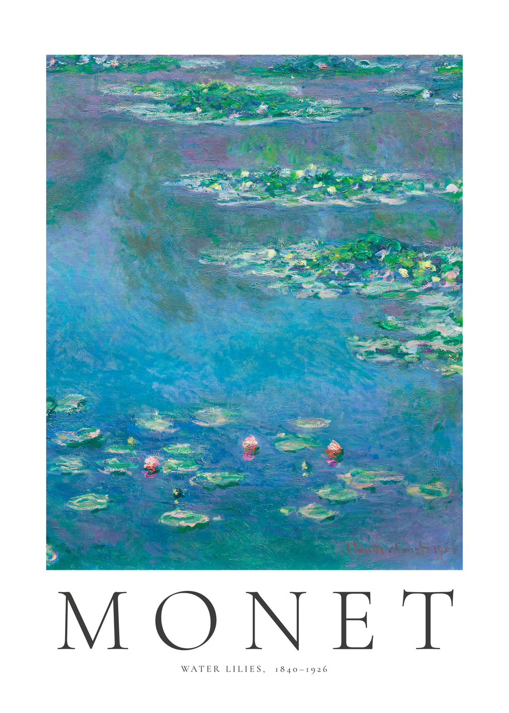 Claude Monet WATER LILIES, 1840–1926 - Unframed art print
