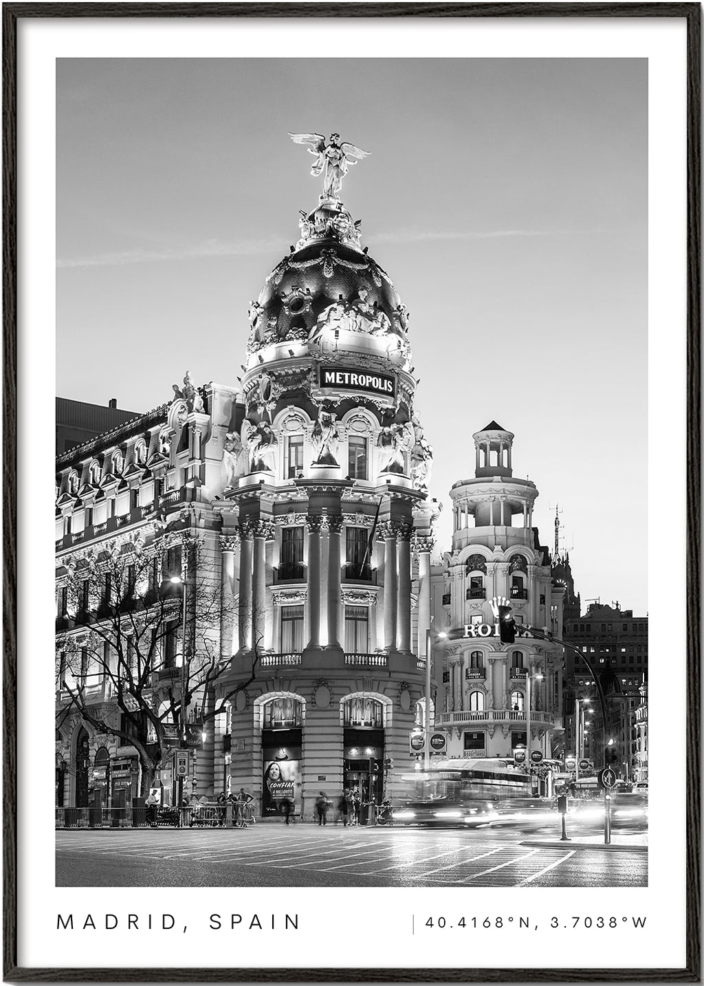 Madrid Spain coordinates poster