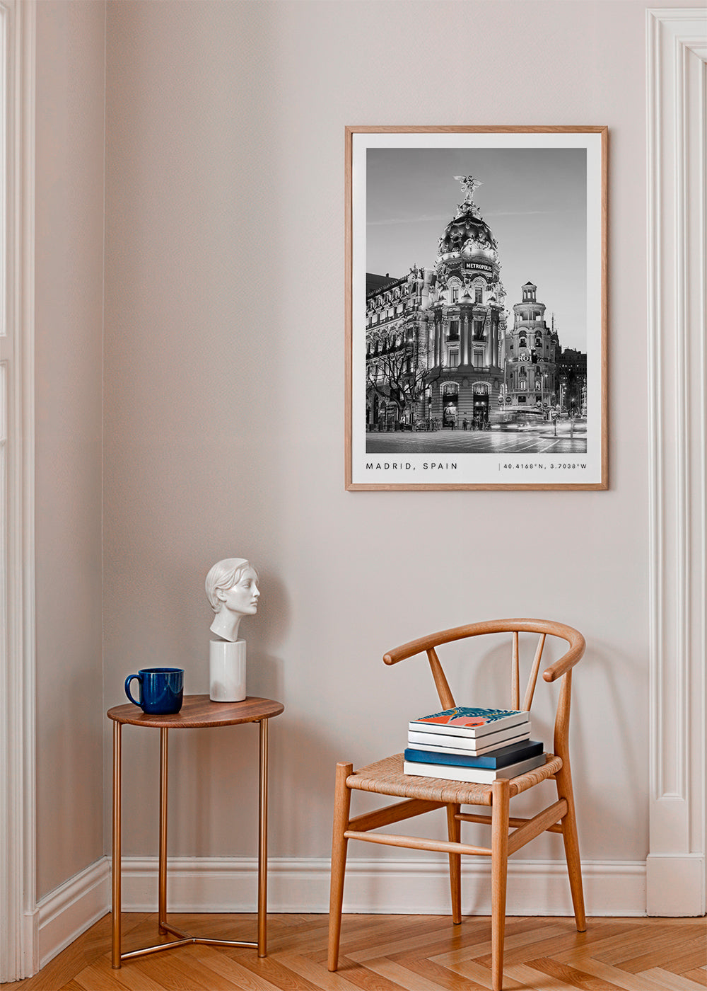 Madrid Spain coordinates poster