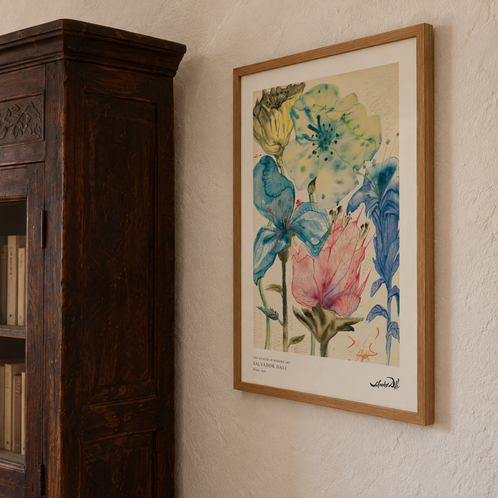 Salvador Dali fleurs I - Framed poster detail