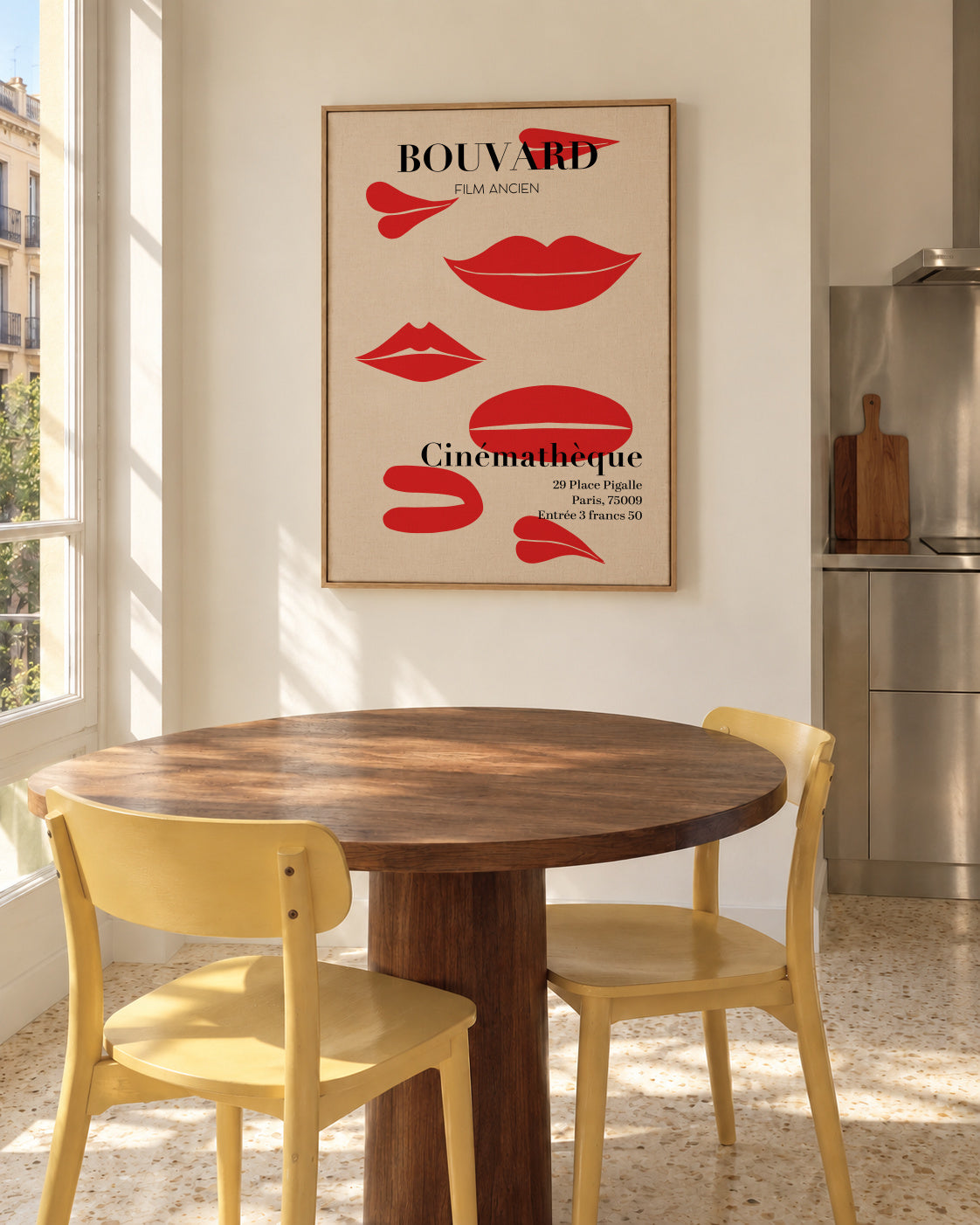Bouvard Cinémathéque 1969 Film Poster - Framed canvas in an interior