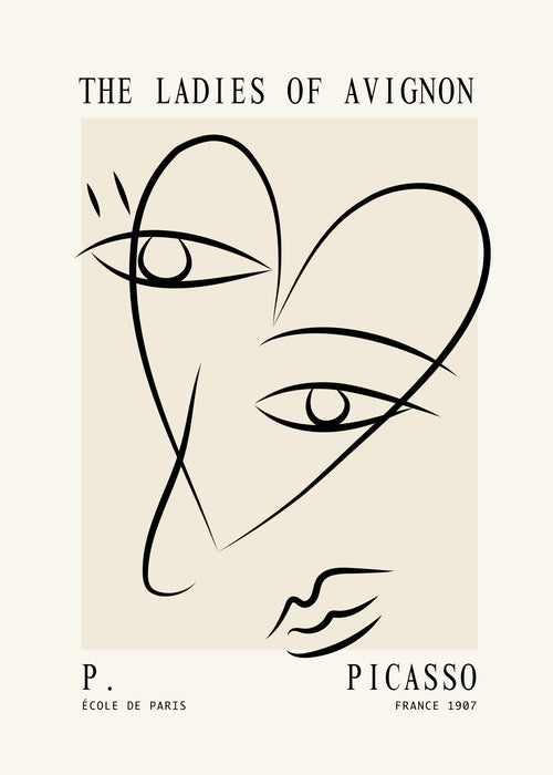 Picasso Ladies of Avignon sketch Poster - Unframed art print
