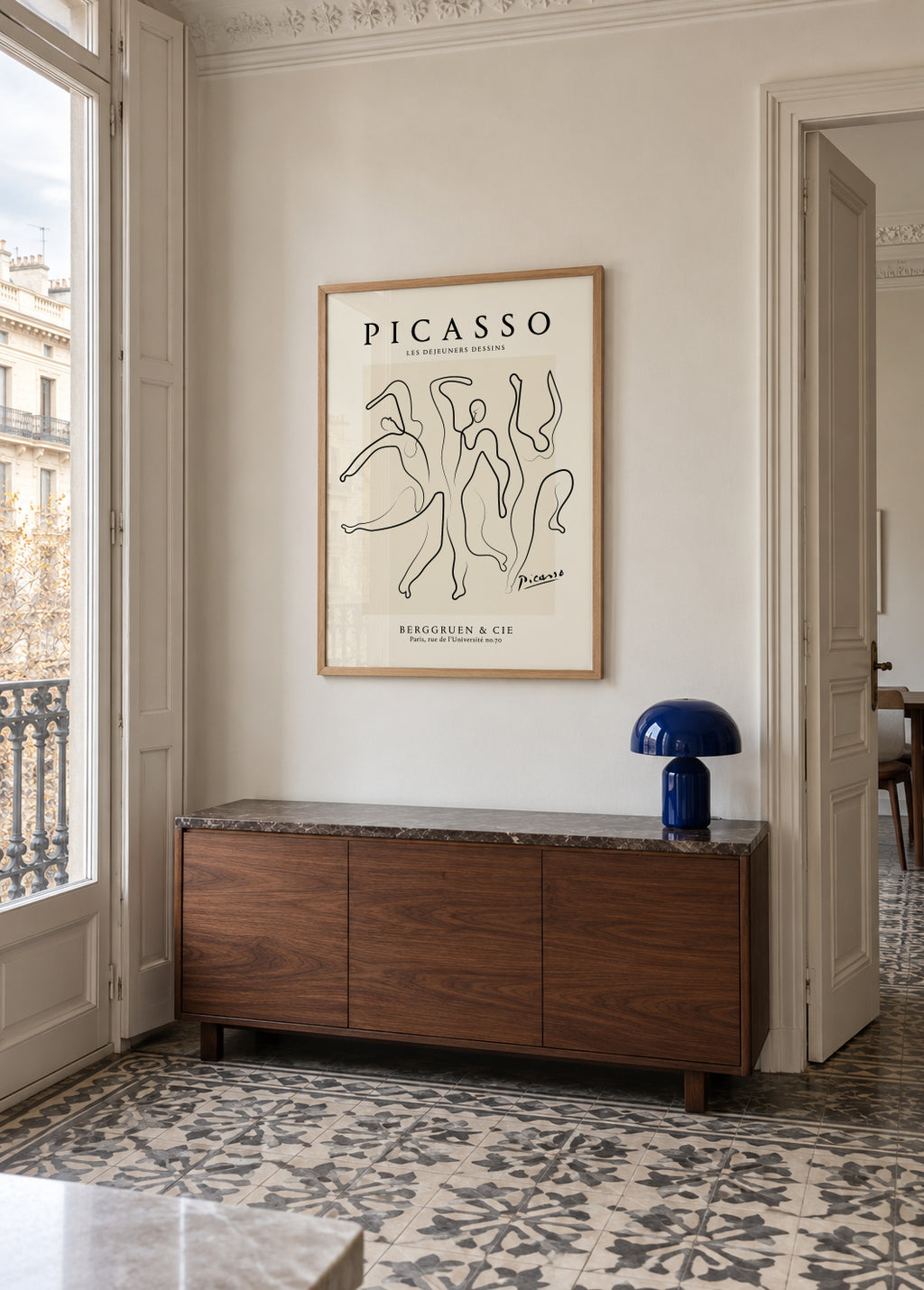 Pablo Picasso The Three Dancers Sktech poster - Framed poster in an interior
