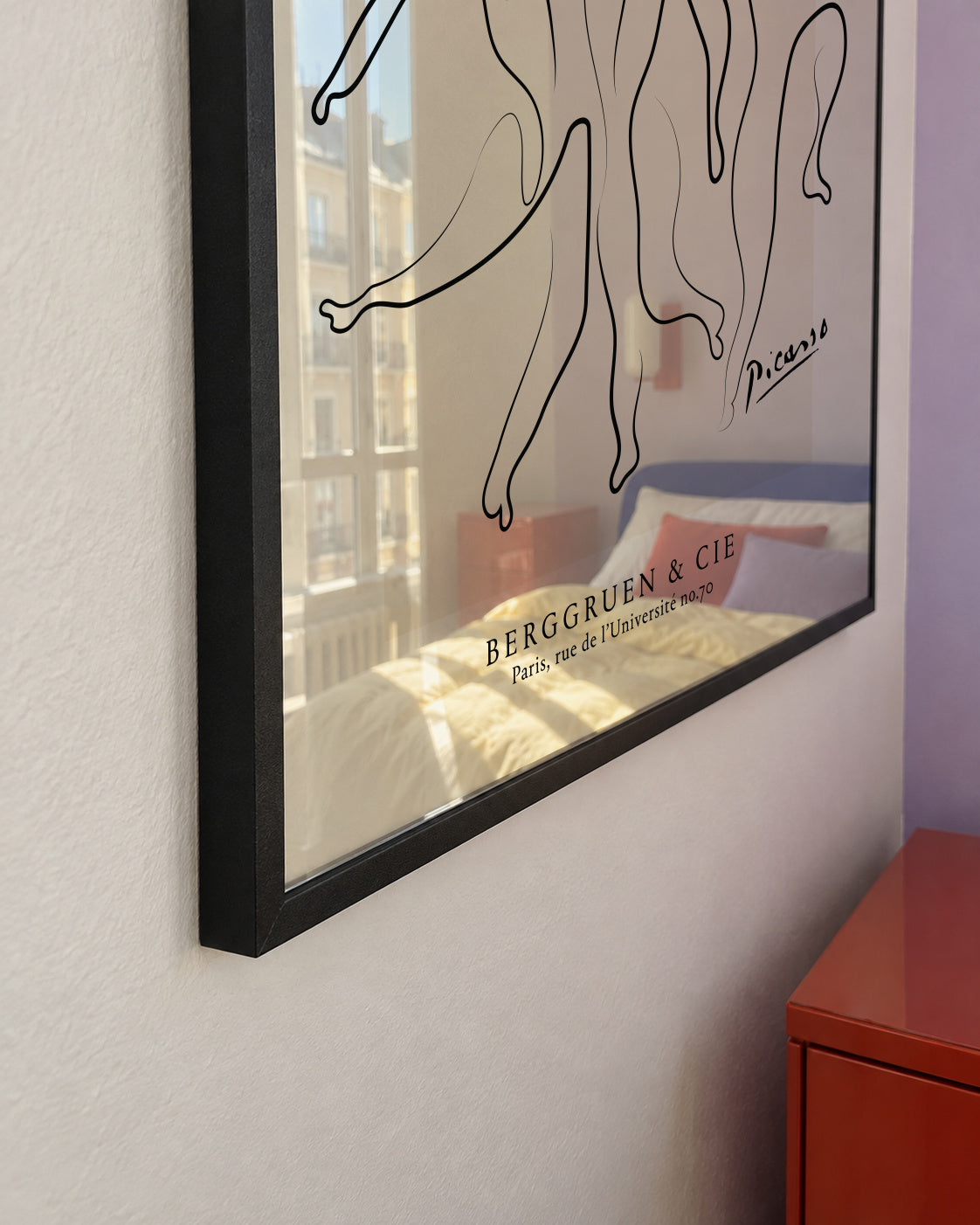 Pablo Picasso The Three Dancers Sktech poster - Framed poster detail