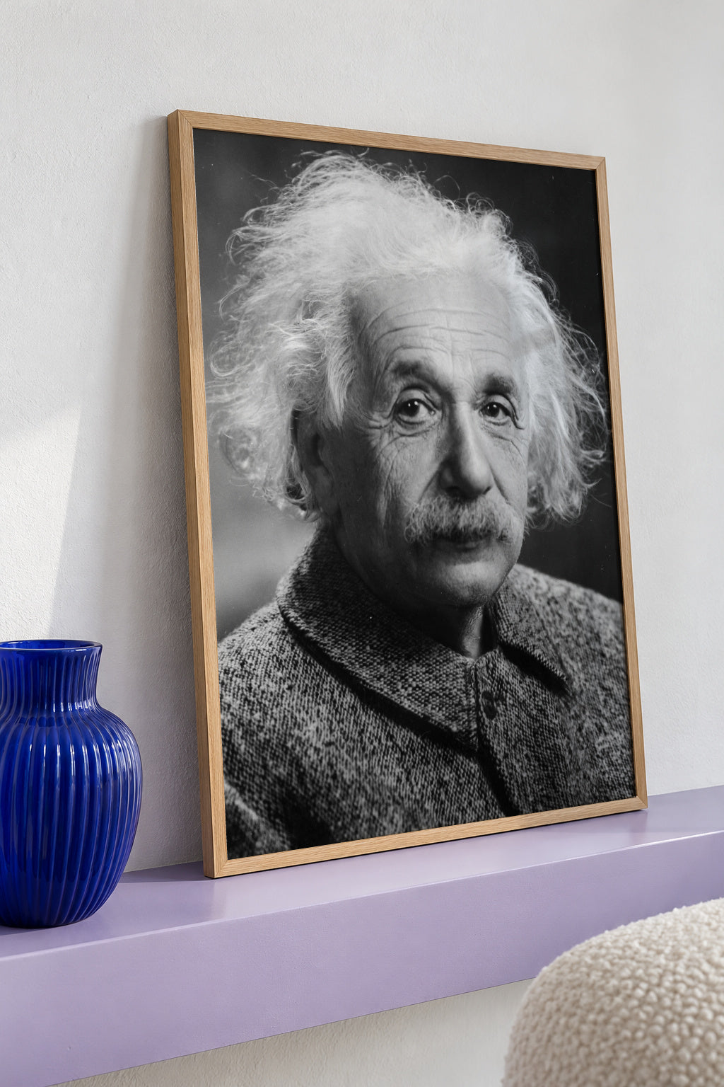 Albert Einstein vintage photograph - Framed poster detail