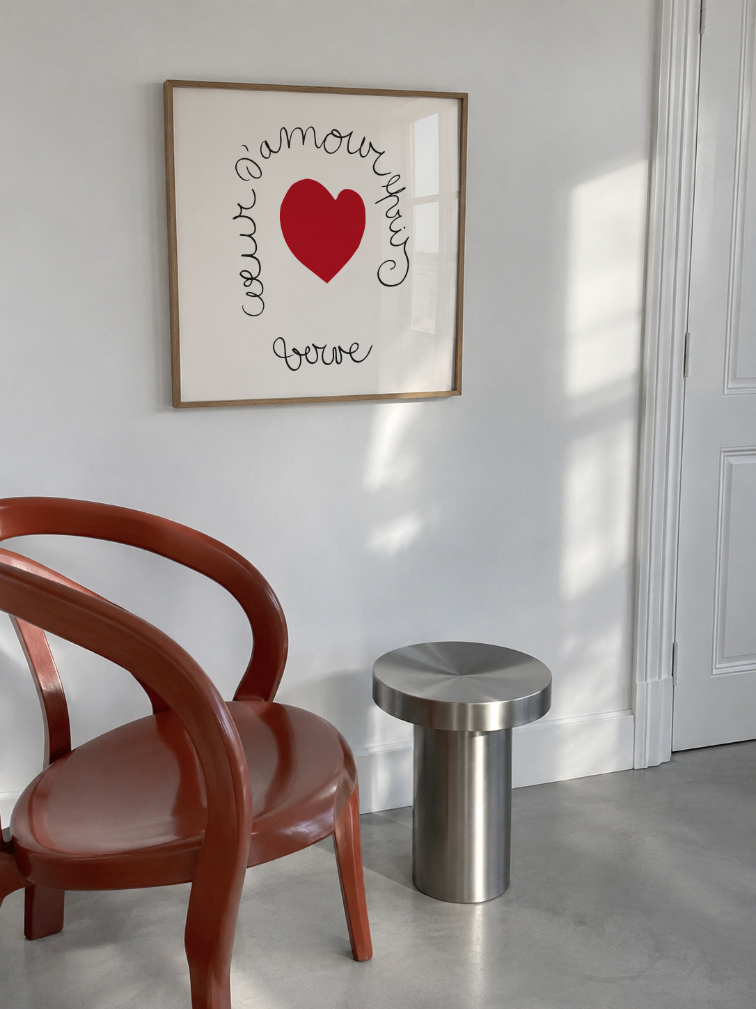 Henri Matisse "Coeur d'Amour Epris - Verve" love print - Square - Framed poster in an interior