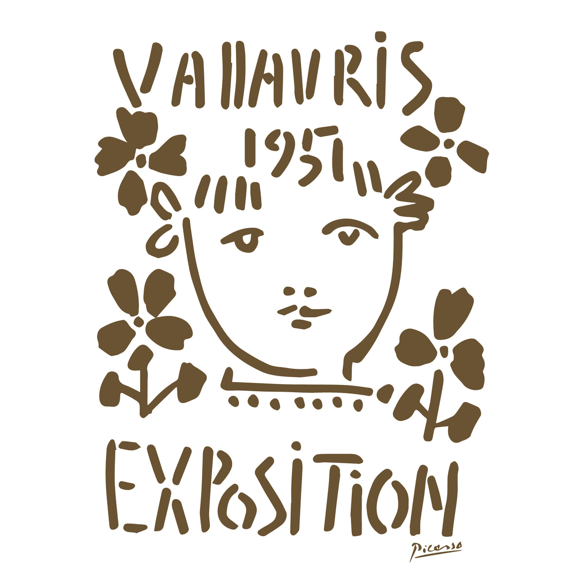 PIcasso Vallauris 1951 Exposition Poster - Square - Unframed art print