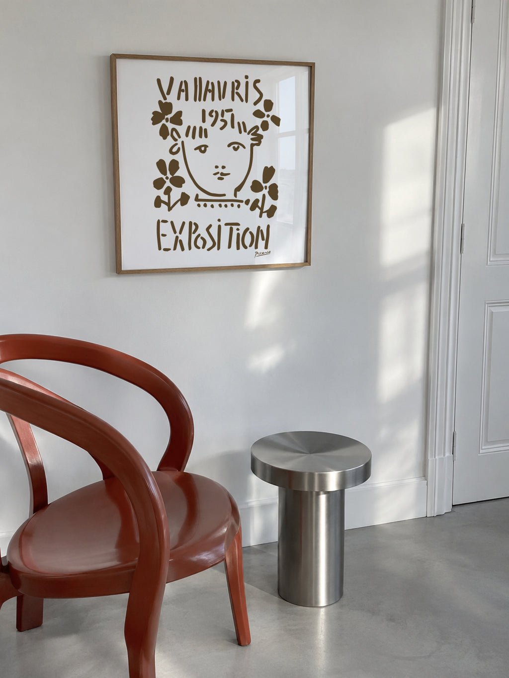 PIcasso Vallauris 1951 Exposition Poster - Square - Framed poster in an interior