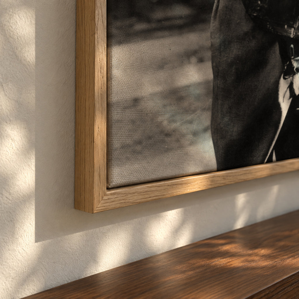 Charlie Chaplin Vintage Photograph - Square - Framed canvas detail