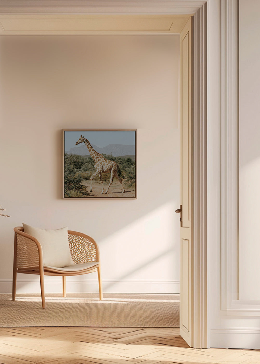 Giraffe photograph - Square