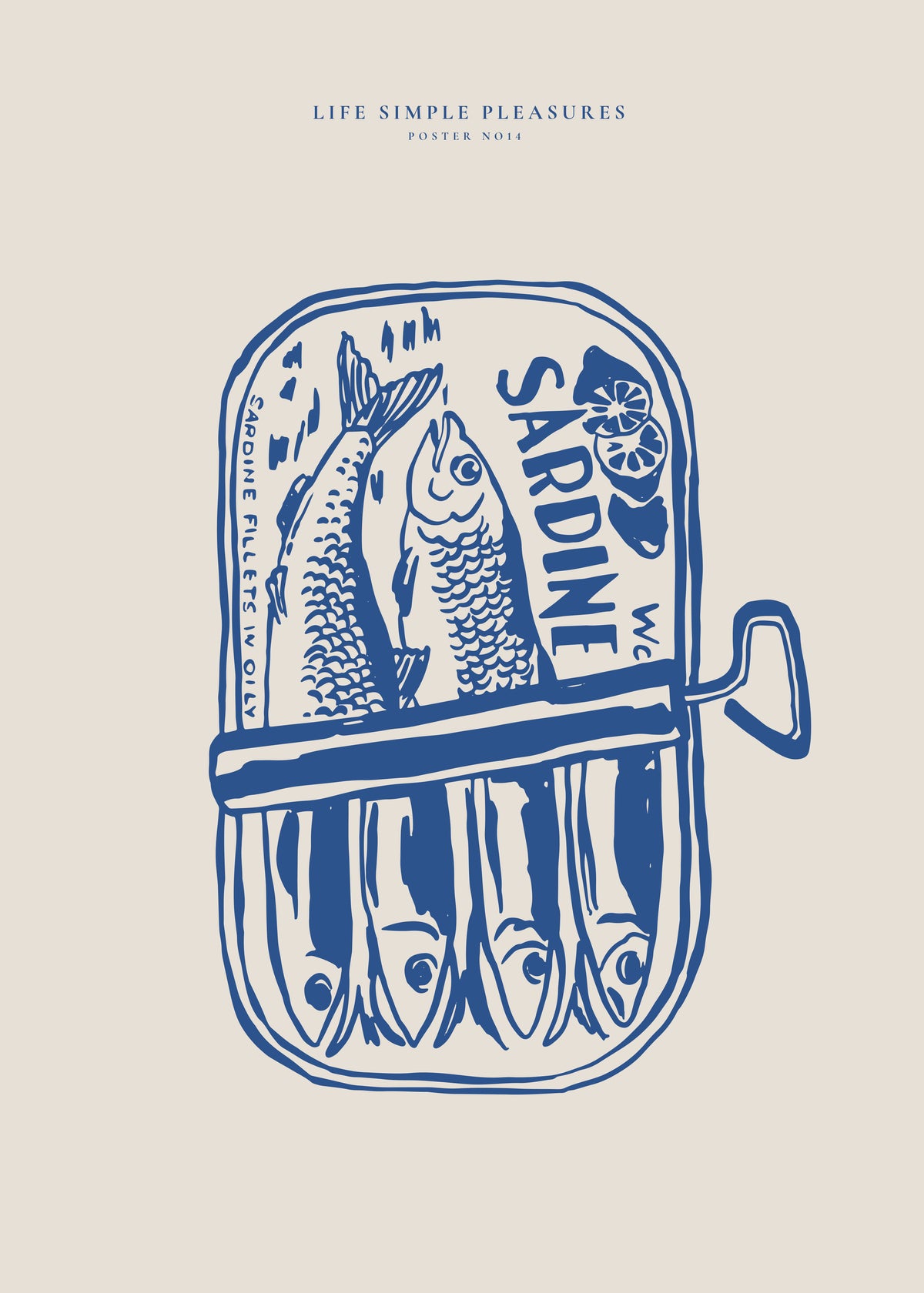 Life Simple simple pleasures - Sardines - Unframed art print