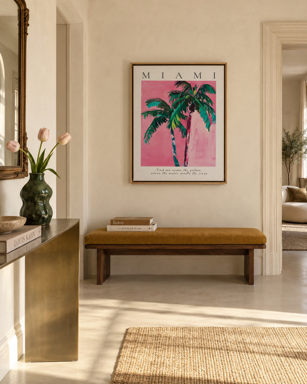 Miami - Framed canvas in an interior