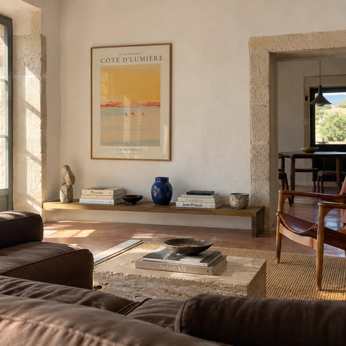 La vie en France, Côte d’Lumière - Framed poster in an interior