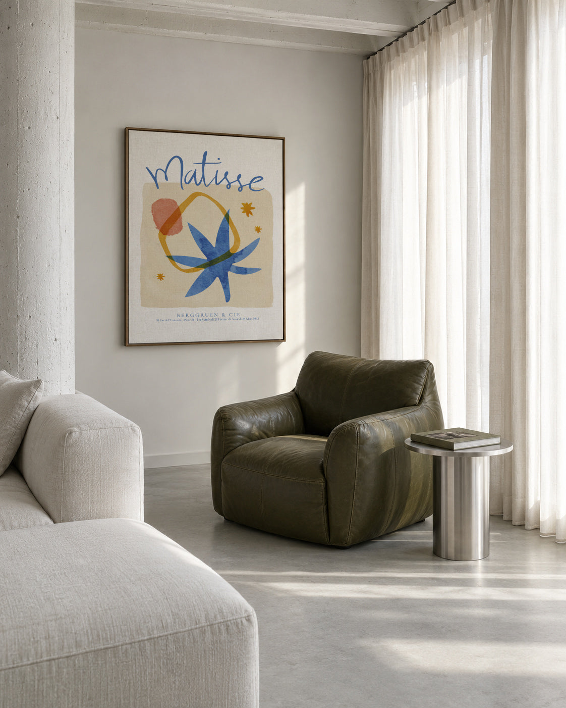 Henri Matisse, l'univers - Framed canvas in an interior