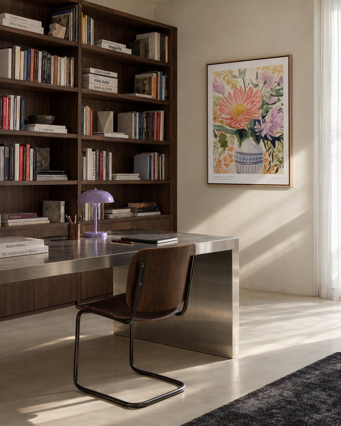 Fleurs de Jardin - Poster No. 5 - Framed canvas in an interior
