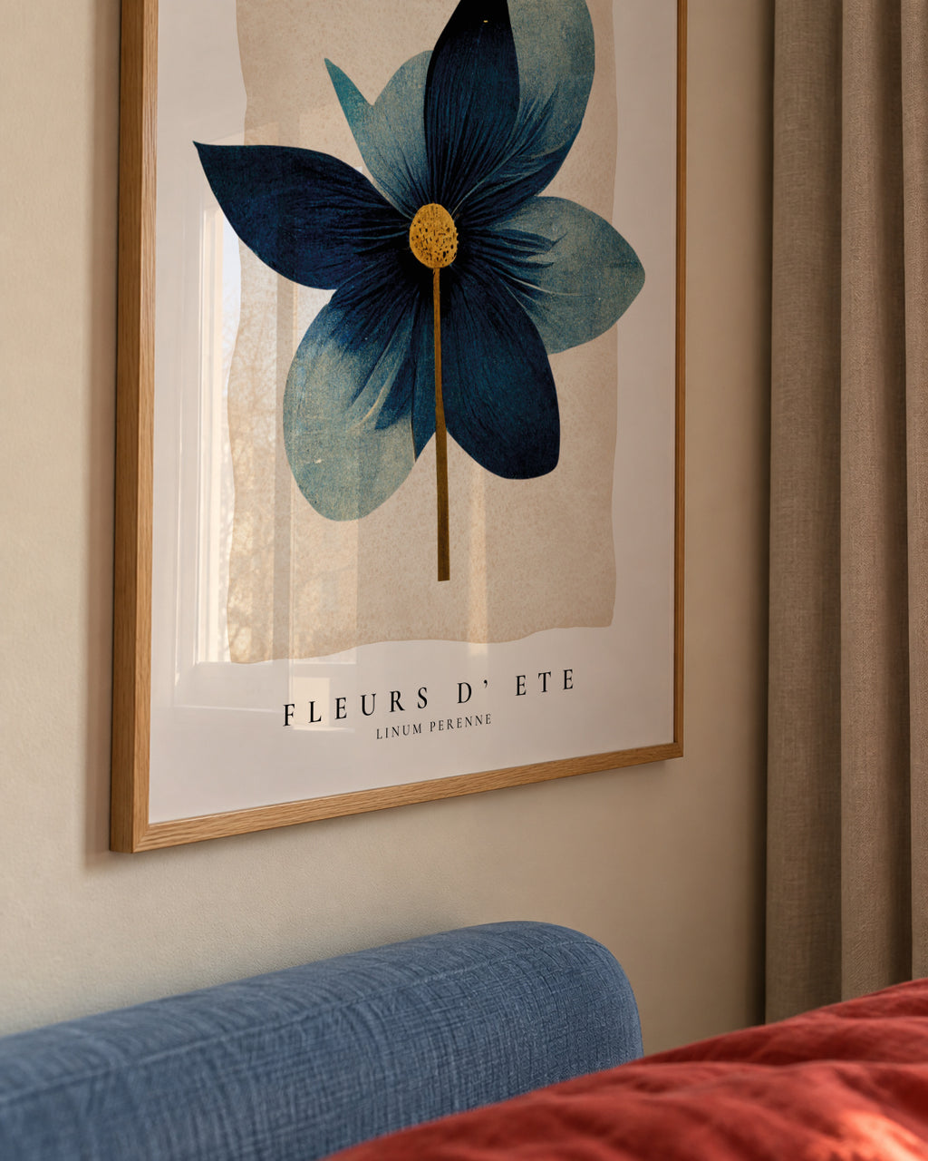 Summer flowers (fleurs d'été ) I - Framed poster detail