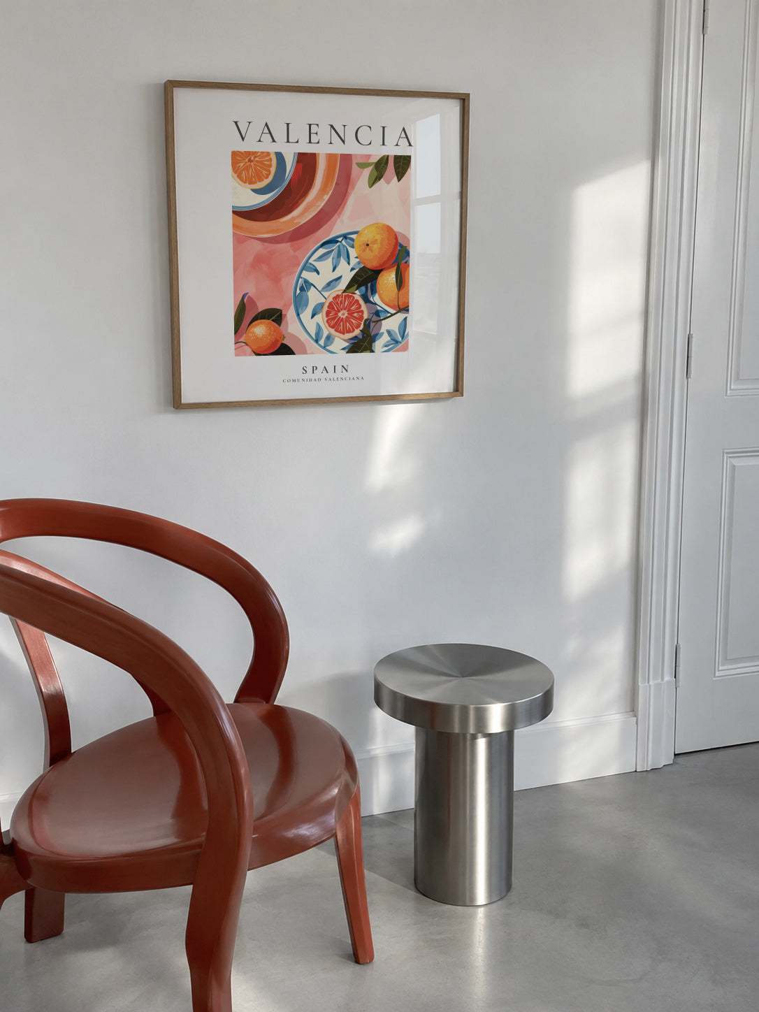 Valencia, Spain - SQUARE - Framed poster in an interior