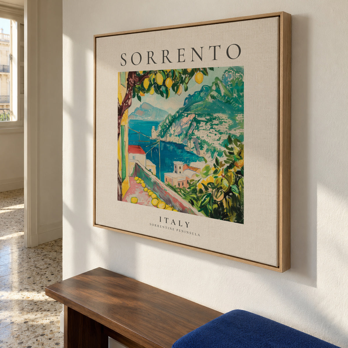 Sorrento, Italy - SQUARE - Framed canvas in an interior