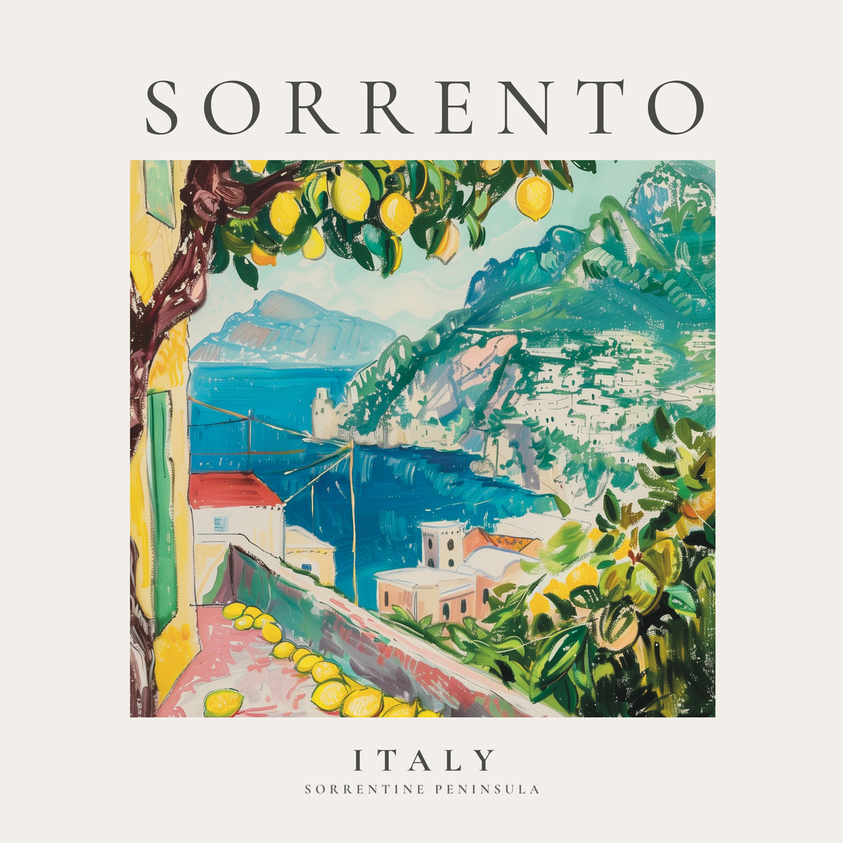 Sorrento, Italy - SQUARE - Unframed art print