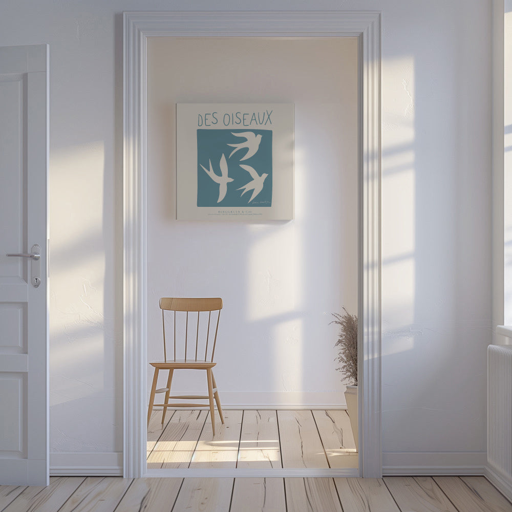 Henri Matisse,Des Oiseaux - SQUARE - Unframed canvas in an interior